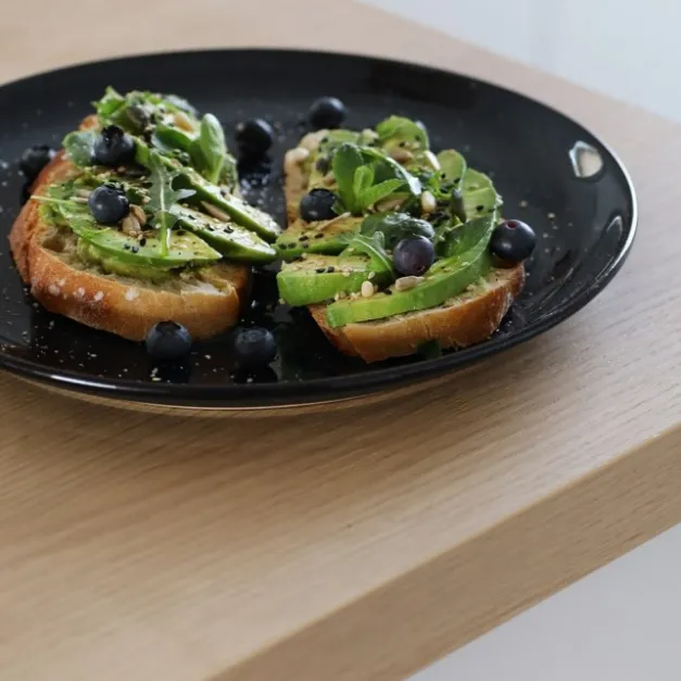 Assiette plate Bleu