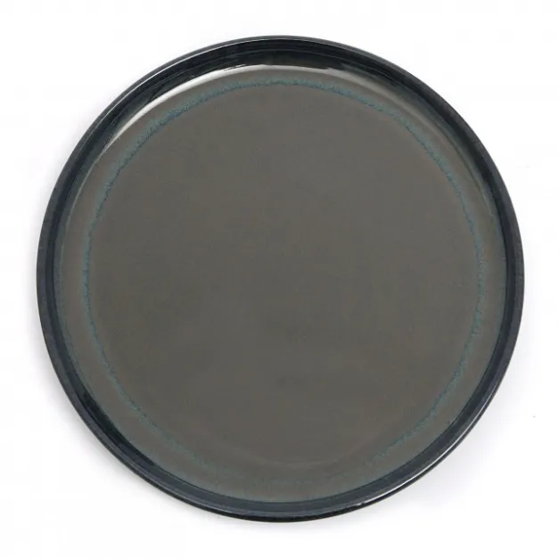 Assiette plate Bleu