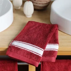 Drap de douche Rouge