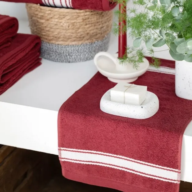 Drap de douche Rouge