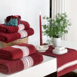 Drap de douche Rouge