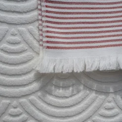 Drap de douche Rouge