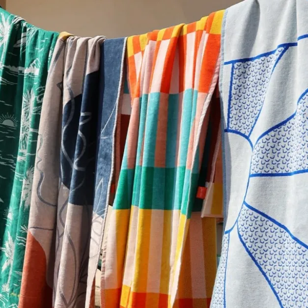 Drap de plage Bleu