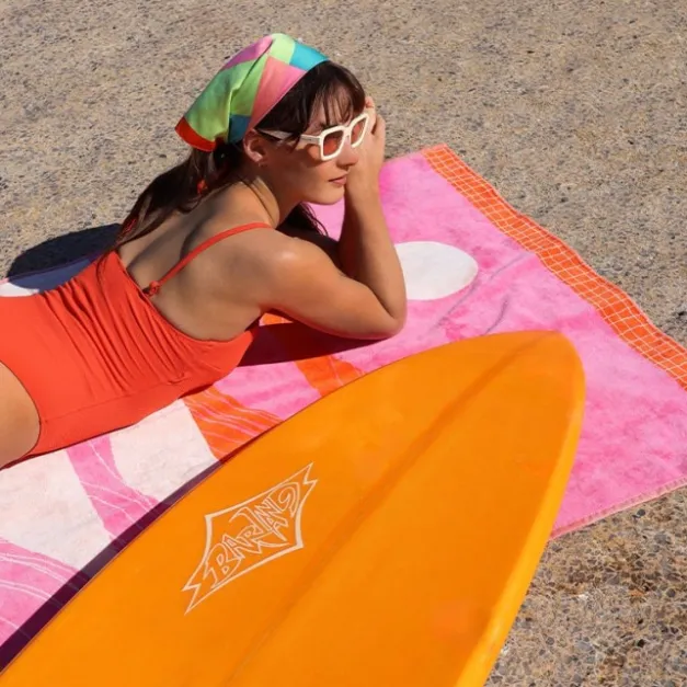 Drap de plage Rose