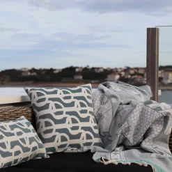 Housse de coussin Bleu