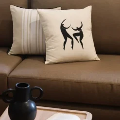 Housse de coussin Noir