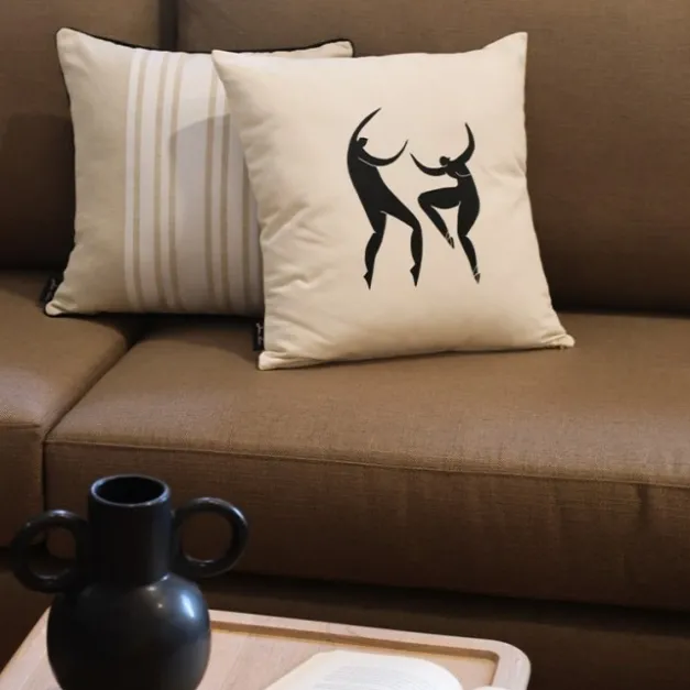 Housse de coussin Noir