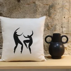 Housse de coussin Noir