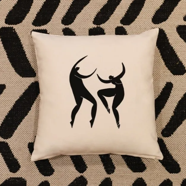 Housse de coussin Noir