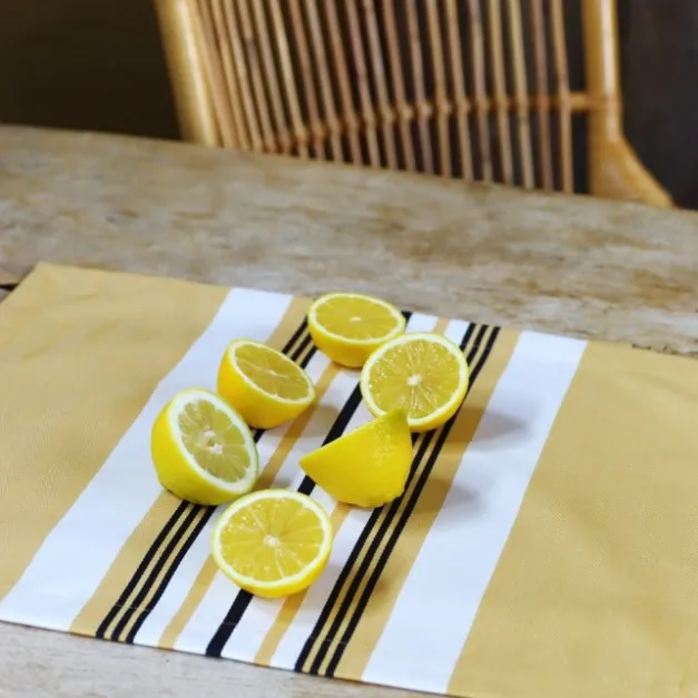 Maison Jean-Vier Linge Basque Jaune