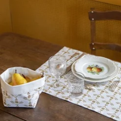 Panière et corbeille à pain en tissu Bleu