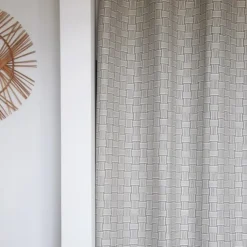 Rideau en Jacquard à motifs noir et écru