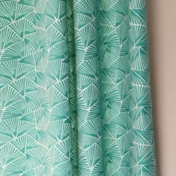 Rideau en Jacquard bleu turquoise à motifs
