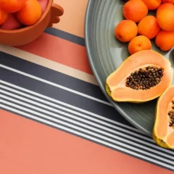 Tissu enduit Orange